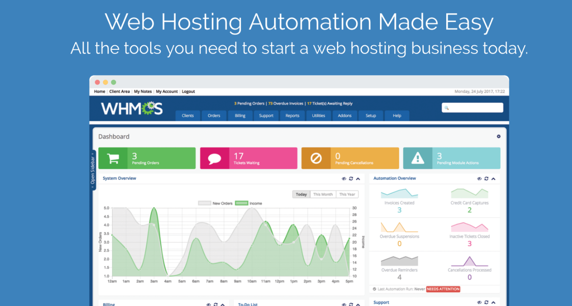WHMCS - Web Hosting Billing Tools